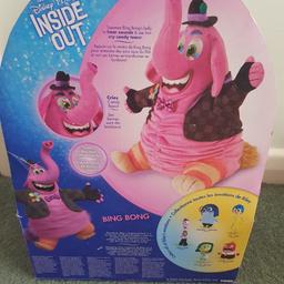 Brand new still in box bing bong from inside out
press his tummy and he says things
needs batteries