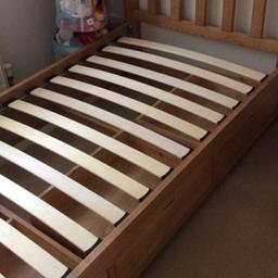 Single wooden bed with 3 drawers
Size