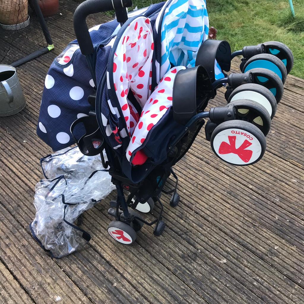 Cosatto Supa Dupa Twin Stroller Sis and Bro in ME8 Gillingham for