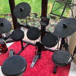 Electronic drum kit, in brilliant condition.  My son prefers his acoustic and wants to upgrade and this simply isn’t being used.  Comes with small amp, drum stool and instruction booklet.  Instruction book isn’t the original as it got mislaid but Alesis have a brilliant website that you can get any info from.  Based in Patchway nr Mall Advertised elsewhere