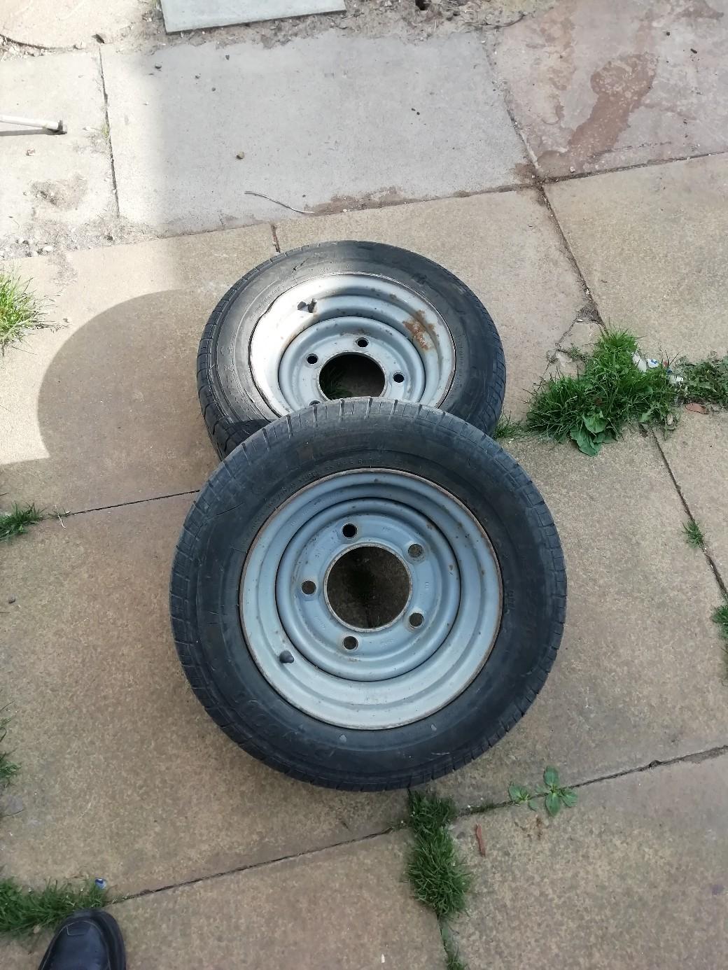 pair ifor Williams trailer wheels and tyres in B98 Redditch for £65.00 for sale Shpock