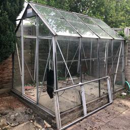 Good size green house just needs a clean down and some glass or plastic putting in door. collection only from Middlesbrough Must be able to come and dismantle and take away. Free