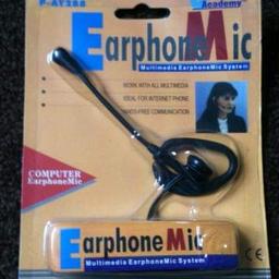 new computer earphone mic with flexible ear hook and adjustable mic arm
collection burscough