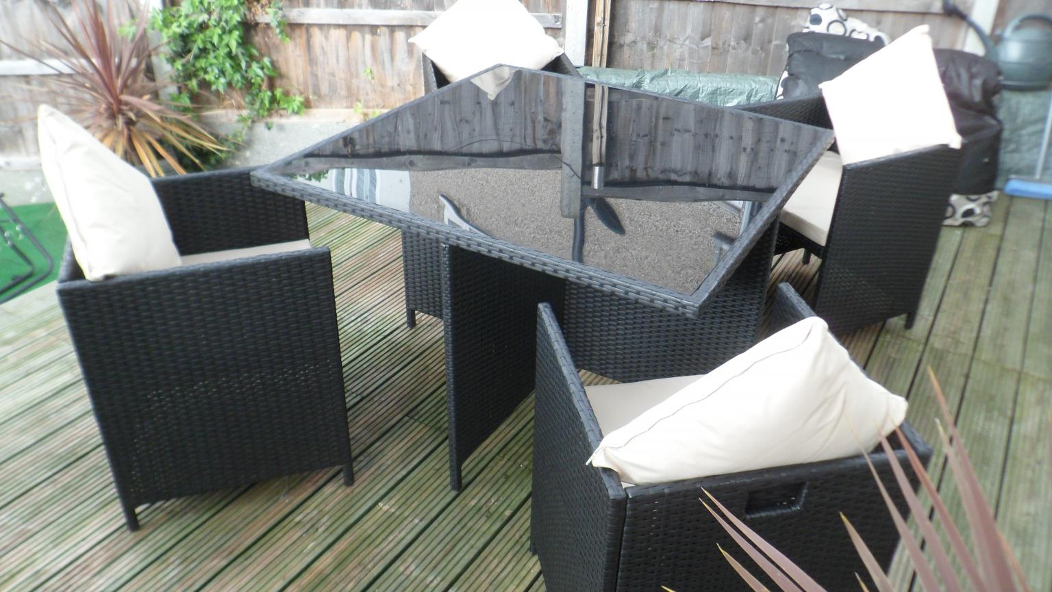 Argos Cube 4 Seater Rattan Effect Patio Set in SE18 Royal Borough of
