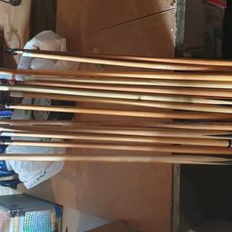 13 pool cues all need same TLC and will need new tips on most of them