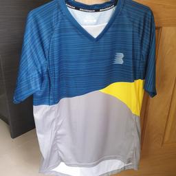 Boardman Cycling Top in blue with grey and yellow...size L...brand new with tags....these retail between £50 and £60.