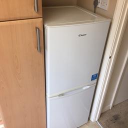Ideal for smaller kitchens this Candy fridge freezer is is perfect working order, very clean, like new. Owned by a gentleman on his own. Measurements are 53” high 22” wide and 22” depth