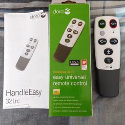 Simple remote control with just the basic control buttons for easy use. Can be used by programming from your original remote. With instructions.