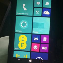 nokia lumia open to ee works perfect got 2 small chips on the casing nothing major