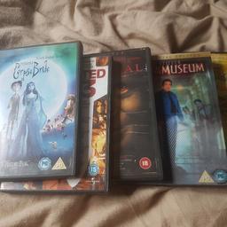 5 Original Dvd's In GWO:

Corpse Bride
United 93
Hannibal
A Night at The Museum
The Muppets - Wizard of OZ

Priced to sell...£4.50 for all 5!!!

I Take offers over £1.25
