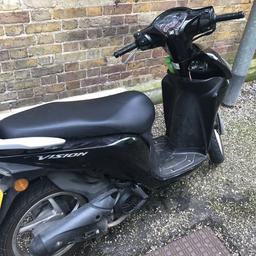 Honda vision 17 plate, has no mirrors but cheap to replace apart from that in very good condition runs smooth and quick and very reliable aswell