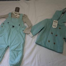 brand new still tagged.age 12m .lovely quilted coat.also thick dungarees with long sleeved top .ideal for the cold weather.pick up only