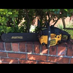 partner petrol chainsaw in fully working order, 16” chain, recently serviced and ready to go,