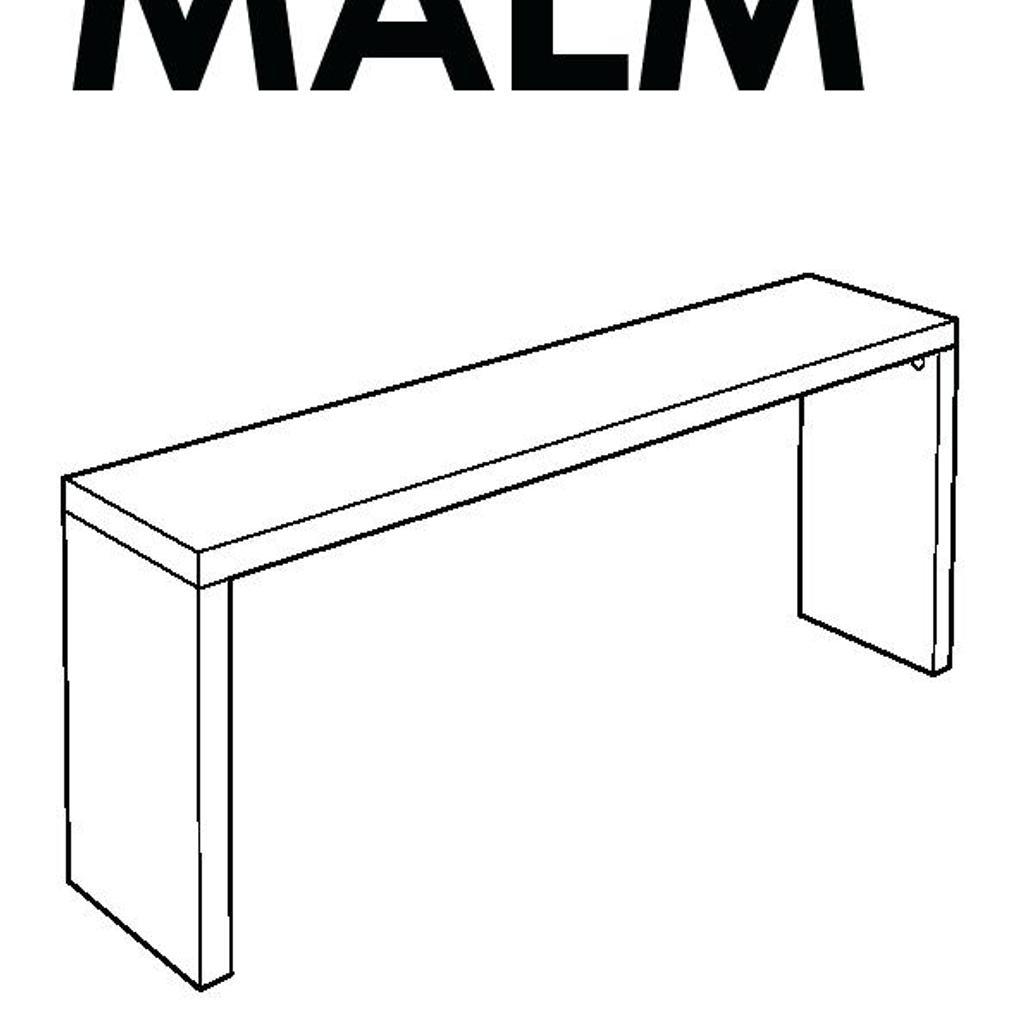 Приставной стол ikea Malm