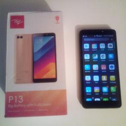 Itek P13   
Brand new mobile phone. The iTel P13 comes with a 5.5 inch screen display and boasts of a 1.3 GHz Quad core processor with Android 8.1, Oreo (GO Edition). It also comes with an internal memory of 8 GB. It has a back/ rear camera of 5 MP + 5 MP and an 2 MP front camera with a 4000 mah Li-Po battery capacity to push all this.