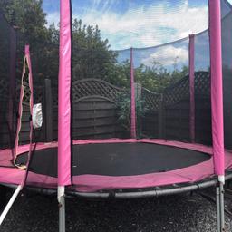 10tf Crane Sport Trampoline
With pink enclosure
Ladders
All taken down and tied together to take away. 
Needs a clean but in very good condition.
Cash on collection