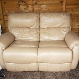 2 seater leather electric reclining sofa no rips or tears that I can see needs a clean and good to go This is a very heavy sofa and will need 2 people for collection