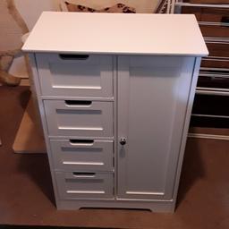 Two cupboards H 32 inch xW 22inch x D 12inch.
There is an adjustable shelf.
£25 each or both for £40