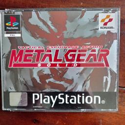 ich verkaufe hier Metal Gear Solid für die ps1
es ist im sammler zustand und die cd's sind benutzt aber kratzfrei.
es ist alles vorhanden, sogar die demo von Silent Hill ist bei.
ein muss für jeden MGS Fan.