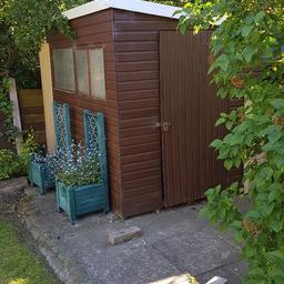garden shed in good condition. couple of battons need replacing on base as shown in picture. buyer must collect
