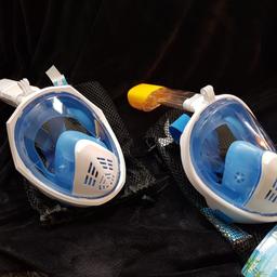 2 x Full face snorkel masks dry top,fits teenager/adult brand new still in packaging, never been used paid £25 each willing to take £30 for both ono. Collection crigglestone
