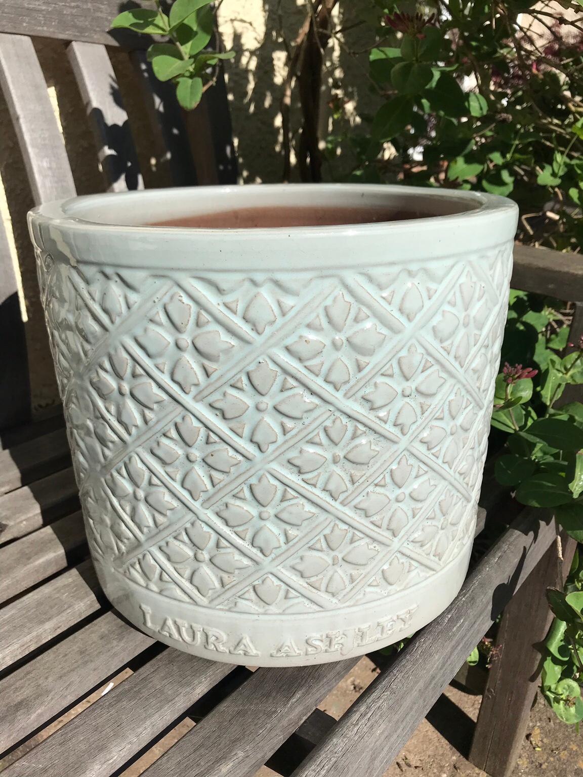 Medium Laura Ashley plant pot in duck egg in WV4 Wolverhampton for £16.00 for sale Shpock