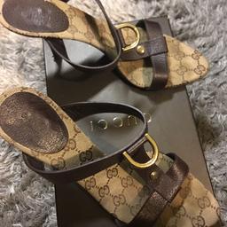 Gucci Ladies sandals, authentic and lovely with Gucci signs engraved. Recently bought off Shpock but can’t wear them due to the size. I was thinking it would work as I am a size 6 but unfortunately it didn’t. Rather than looking at them and holding on to them, I thought I might as well sell them to someone who it can be of benefit. Cash on collection, only from Wembley Park, HA9.