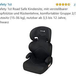 Safety 1st Road Safe Kindersitz, mit verstellbarer Kopfstütze und Rückenlehne, komfortabler Gruppe 2/3 Autositz (15-36 kg), nutzbar ab 3,5 bis 12 Jahre, schwarz. 

Neupreis war: ca 37 Euro

Abholung Klagenfurt.