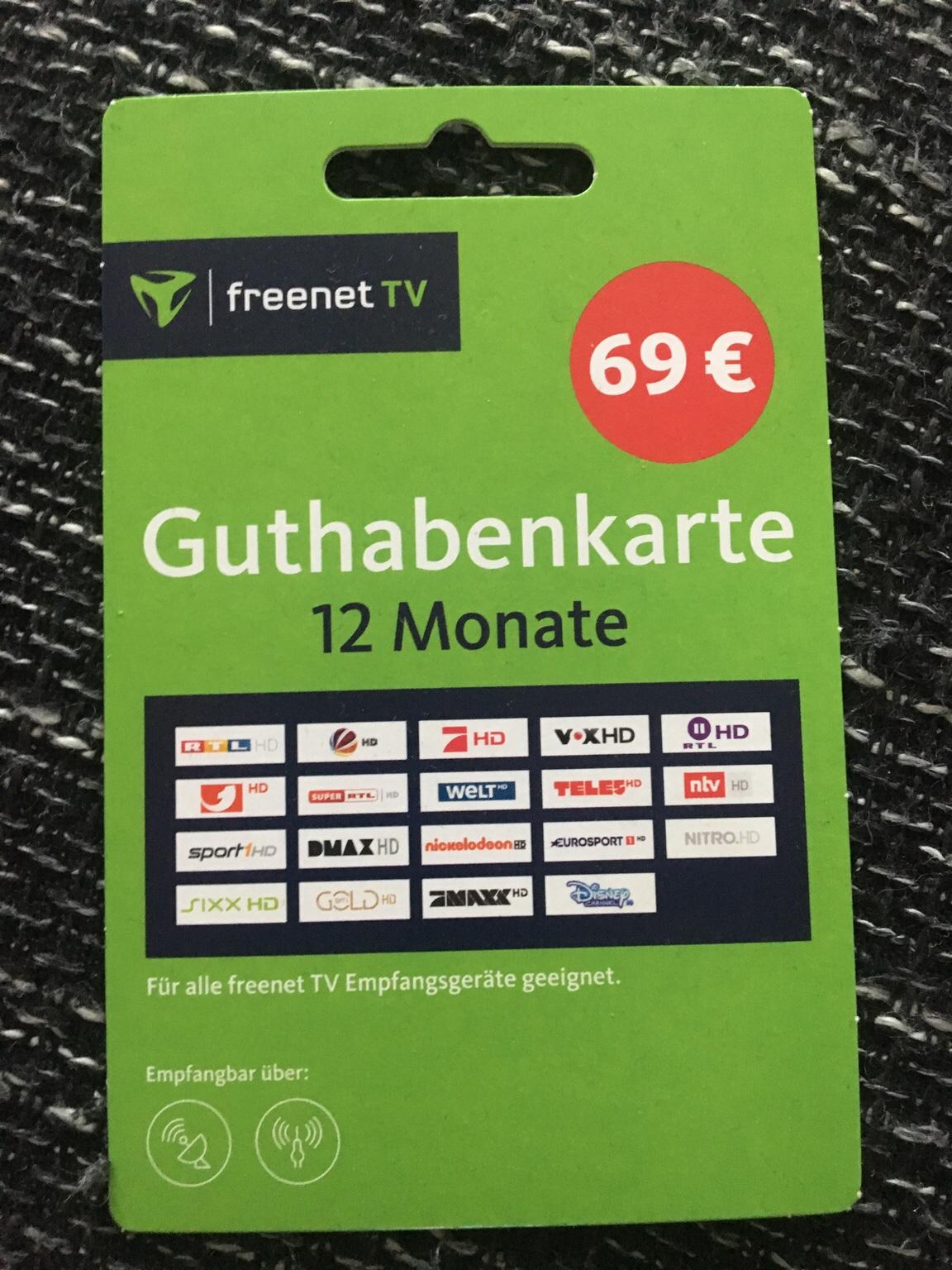 Freenet tv guthabenkarte in 76229 karlsruhe f r 60 00 zum verkauf