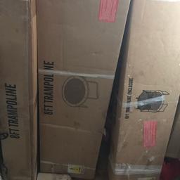 This trampoline has never been used still in original box comes with enclosure