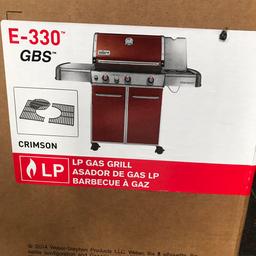 Brand new in box Webber Genesis E 330 crimson with cast iron Gourmet Grate with Webber premium cover £500 ONO