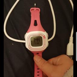 Pink garmin forerunner 10 GPS running watch uses only a few times. Has charger but no box. Excellent condition. Pick up only
