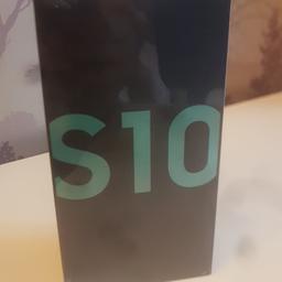 Brand new in box Samsung Galaxy S10 128GB memory in Prism green as shown in pic.
6.1" Full screen with 12mp camera
 Unwanted upgrade. 

Phone is sealed as screenshot was taken from the internet for refefence only.