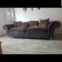for sale Chesterfield mink brown sofa in perfect lovley sofa