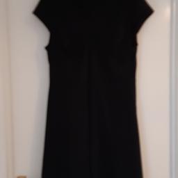 black dress size large. New without tags never worn . zip side opener. reason for sale bust was too big.
97% polyester 3% spandex.