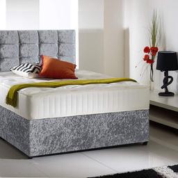 This is the Divan bed from Lucky furniture. Combine stunningly sharp looks with excellent value for money and you have the latest addition to our ever expanding range of furniture, this stylish bed frame ticks all the boxes in providing a high class look at an inexpensive price which will cater to all budgets, finished in the practical yet elegant Divan bed giving durability coupled with easy maintenance, this new bed frame is a winner all the way.

Available Colors :
Black,
Silver,
Cream Champagne,
Red,
Mink,
Brown

Size Available :
Single : 90 x 190 x 88 cm ( W/L/H)
Small Double : 127 x 204.5 x 88 cm ( W/L/H)
Double : 144 x 204.5 x 88 cm ( W/L/H)
King : 160 x 210 x 88 cm ( W/L/H)

Prices :
Crushed Velvet Fabric
Single Bed base : £80
Small Double Bed base : £90
Double Bed Base : £90
King Bed base : £110

Extra charges for Headboard and Drawers.

2 Drawers : £30
4 Drawers : £60

Please note:
This product comes with 12 months Warranty.

Delivery charges may apply