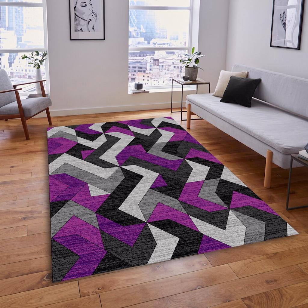 Modern living room rugs soft quality red in London for £49.99 for sale