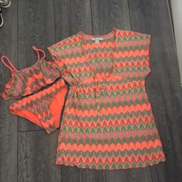 Girls bikini with matching kaftan excellent condition