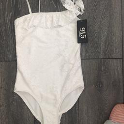 White swimming costume 10 11 years bnwt from new look