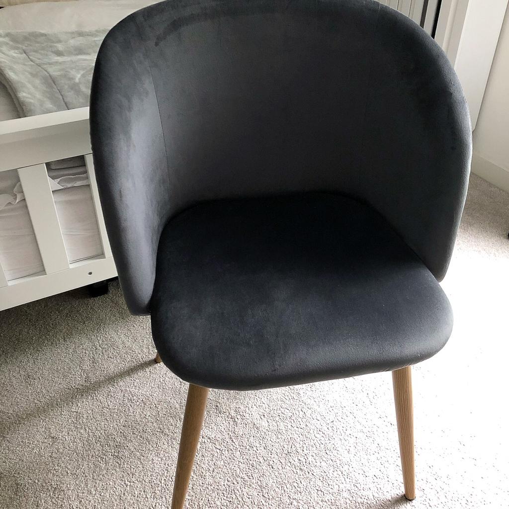 Grey Velvet Dressing Table Chair Pinterest in LE2 Leicester for £50.00