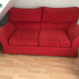 Red sofa need gone ASAP. Few marks on as per pics, may wash off I haven’t tried. Collection only S21,
184cm long 