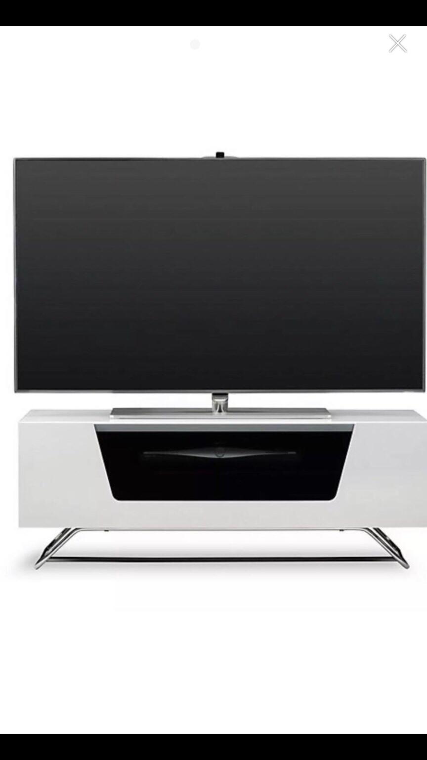 White gloss tv stand unit in Wolverhampton for £55.00 for sale Shpock