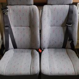 I'm selling a double mini bus seat that my son bought to put in his van but no longer requires. Used but very good condition with headrests & adjustable seat belts for children. Collection from Chaddesden