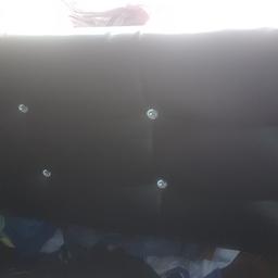 black and diamonte faux leather kingsize headboard free to anyone who can make use of it