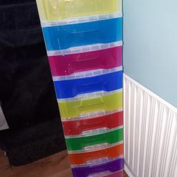 Tall rainbow drawers on wheels. Great for storage.
Pick up S5.