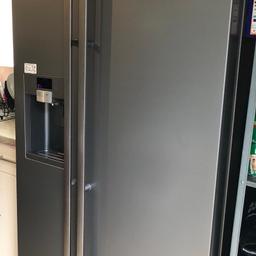 Samsung American fridge freezer only 18month old house move forces sale all in perfect working order and excellent condition apart from a scratch on the side has ice and water dispenser (requires plumbing in ) viewing welcome Read less