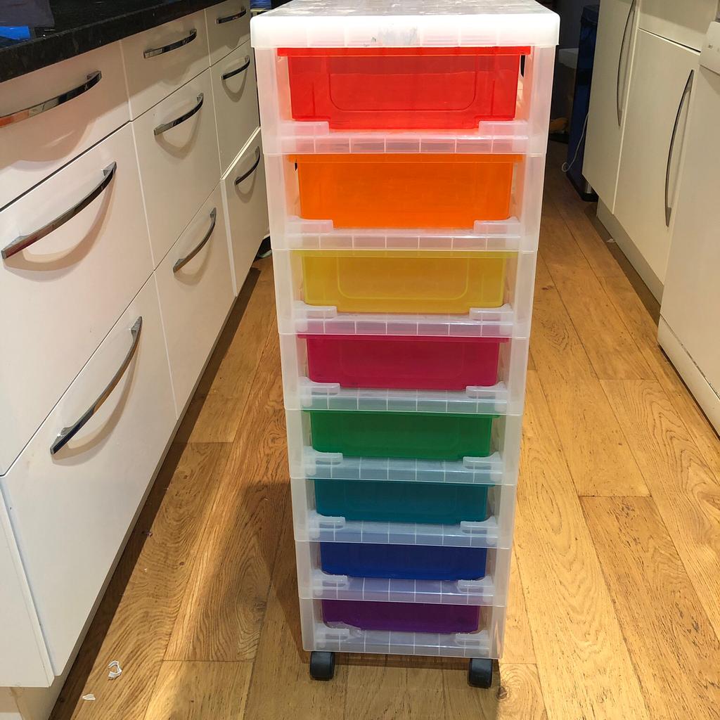 8 drawer multicoloured storage unit in KT10 Elmbridge for £15.00 for