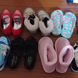 Girls shoes some are size UK 8,9, n 10 ..all mix size but it does fit girls aged 4-5yrs/5-6/6-7yrs..some are new n some are just worn once or twice..its all for £15 ..its all in very very good condition ..like new..