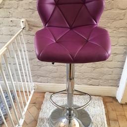 I have four purple stools, stainless steel base which is worn and marked,I’ve just noticed a very small slit to the side of the seat.