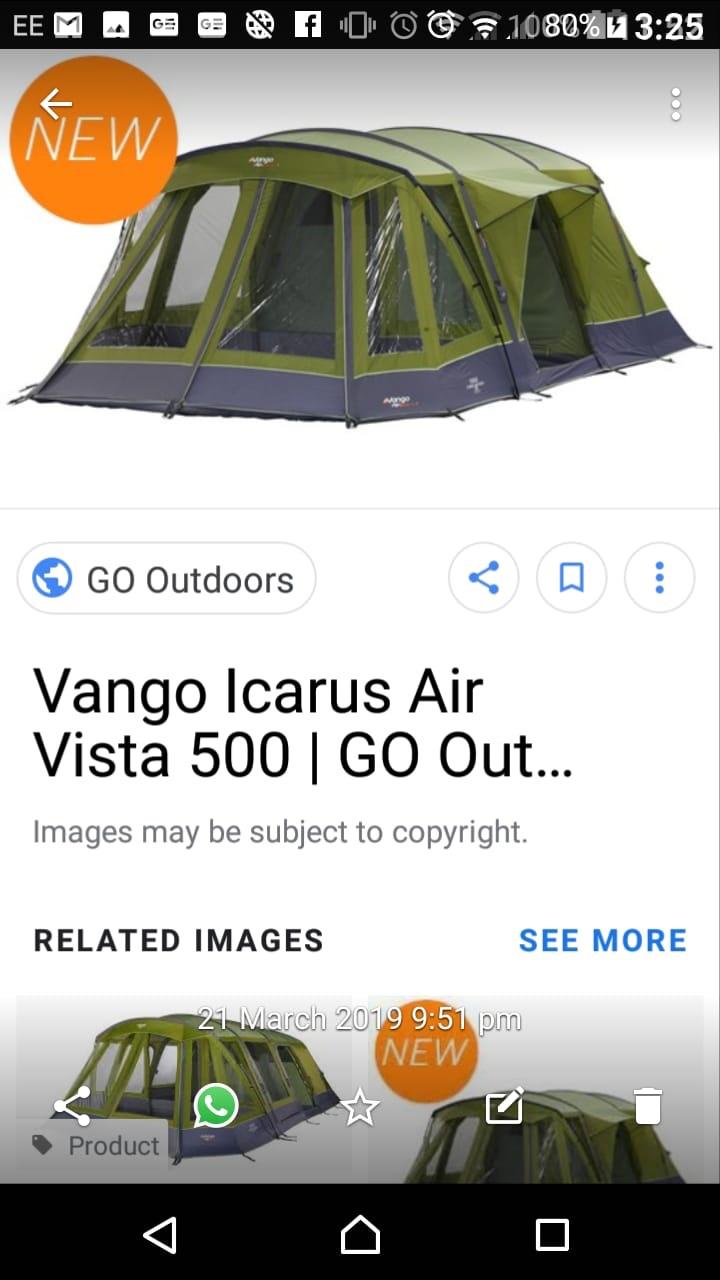 Vango icarus hotsell air vista 500